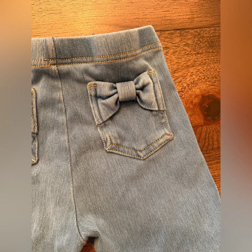 Matilda Jane Denim Blue Ruffle Shorts with Bows Girls Size 6 Ruffles